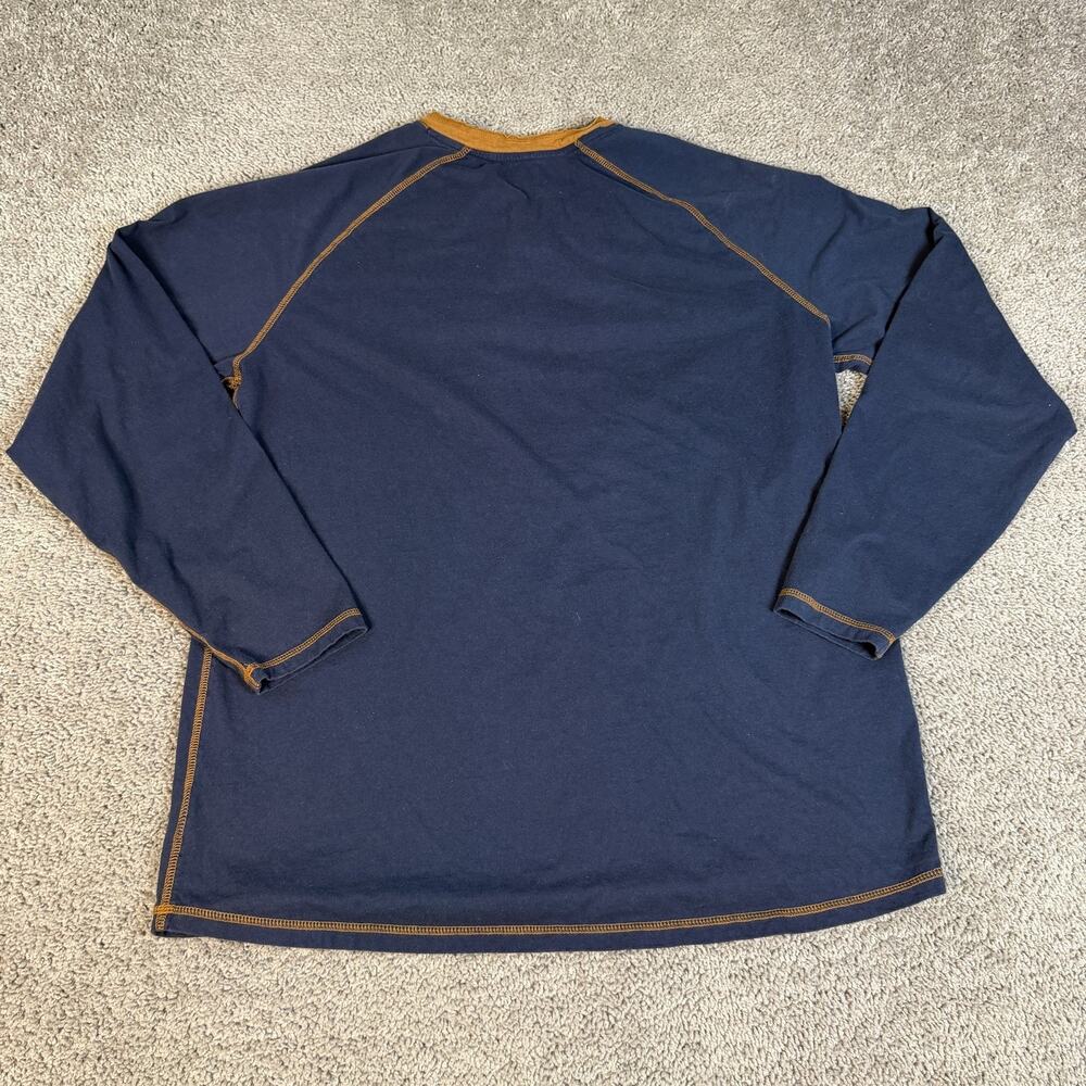 Legendary Whitetails Shirt Mens XL Blue Henley Long Sleeve Cotton Tagless - Picture 4 of 9
